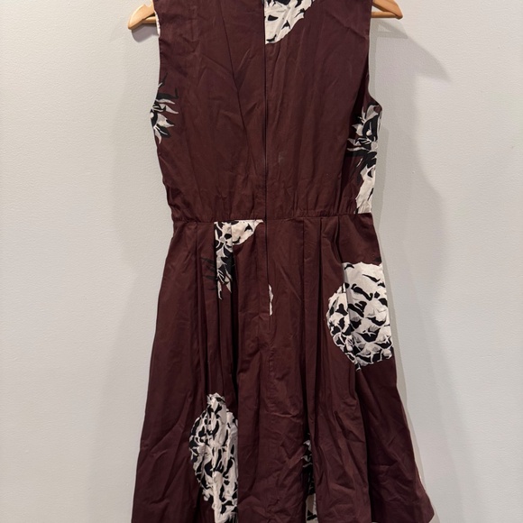MSGM Burgundy sleeveless midi dress - Picture 2 of 4